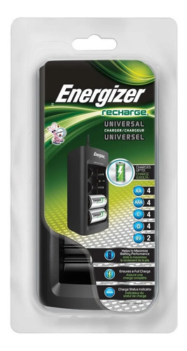 Cargador Energizer Universal Aa, Aaa, C, D Y De 9 V