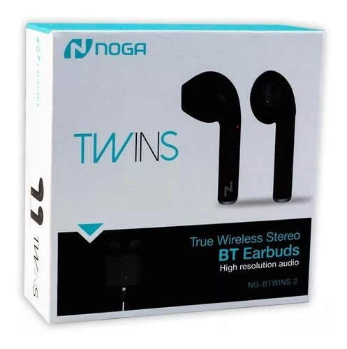 Auriculares In Ear Bluetooth Noga Ng-btwins 2 Manos Libre Bk