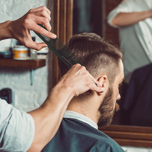 Juego De Barbero, Delantal, Peines Y Cepillos,juego De 4 Pzs