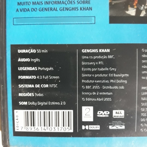 Genghis Khan Documentário Em Dvd Original / Bbc