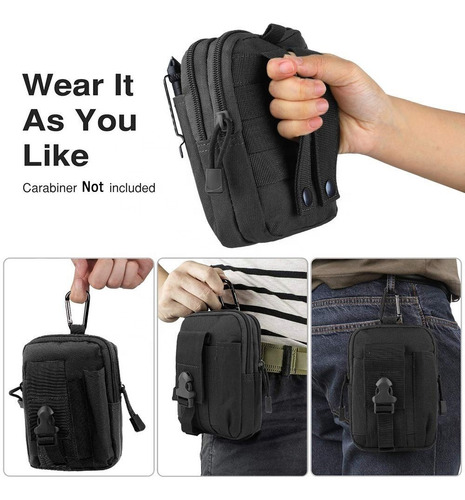 Imagen 5 de 8 de Bolsa Mariconera Bolso Bandolera Porta Celular Multiusos