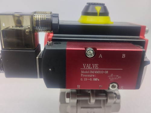 Válvula Esfera Inoxidable 1 1/4 Npt Actuador Neumático Namur (Usado)