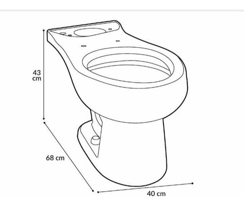Sanitario De Cerámica Helvex Austral Porcelanizado Blanco