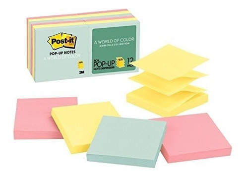 Post It Pop Up Notes 3 In X 3 In Marseille Collection