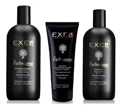 Kit  Richissime Exel Shampoo + Acondicionador + Mascara