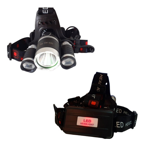 Imagen 8 de 8 de Linterna De Cabeza Recargable Y 3 Led Potentes Antiexplosiva