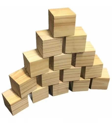 Juego de 10 cubos de madera