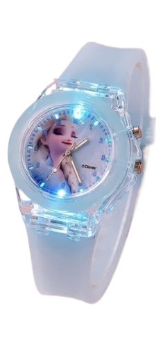 Reloj Niña De Princesas Con Luces