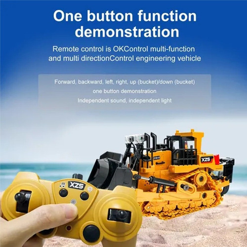 . 2.4g Bulldozer Sobre Orugas Juguete Infantil Control