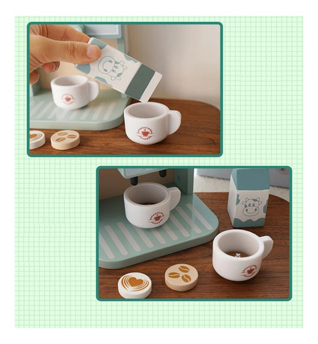 Máquina De Café Infantil De Madera, Juego De Rol, Juego De R