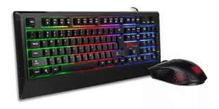 Combo Teclado Mouse Thermaltake Siete Colores Cm-chc-wlxxpl- Color Del Mouse 1 Color Del Teclado Negro