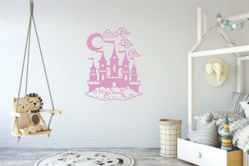 Adesivo Quarto Infantil Menina Castelo Princesa Parede