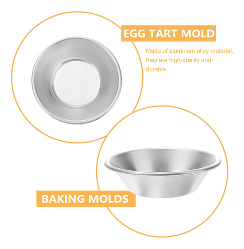 25 Moldes De Aleación De Aluminio Para Tartas De Huevo, Form