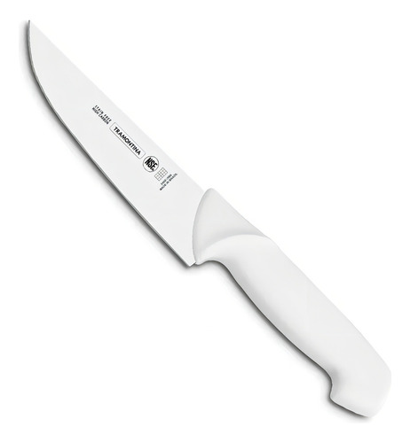 Cuchillo Carnicero Acro Inoxidable 10 PuLG Tramontina Carne Color Blanco