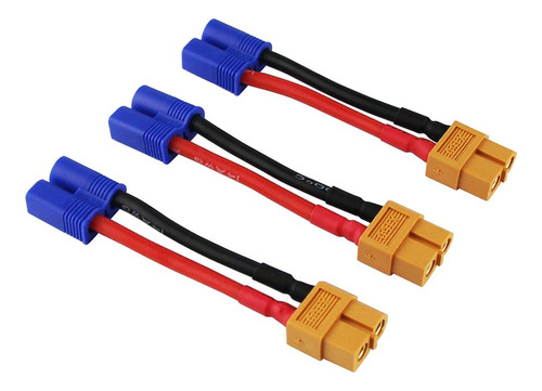 Oliyin 3pcs Xt60xt60 Hembra A Macho Ec3 Conector Adaptador D