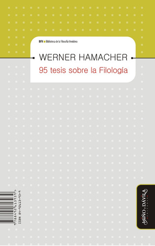 Para - La Filología / 95 Tesis Sobre Filología