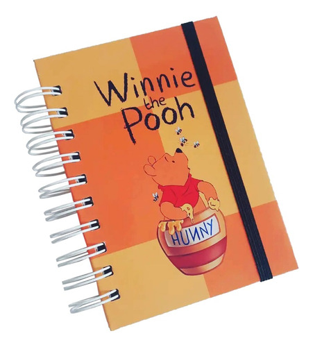 Libretas Personalizadas A6 Tapa Dura  Diseño Winnie Pooh