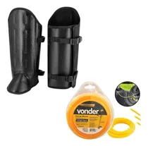 Comprar Kit Caneleira Protetor De Perna E Fio De Nylon Lavoura Pasto