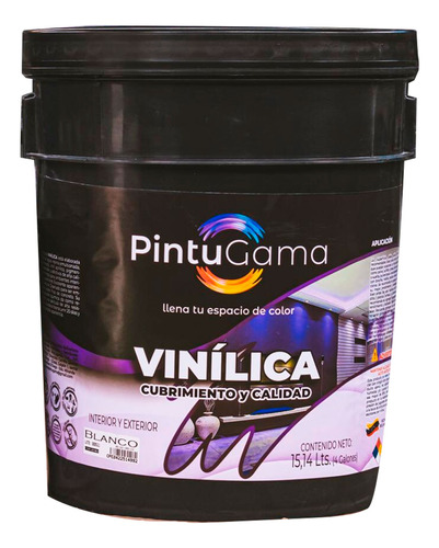 Pintura Acrovinílica Pintugama Tipo A Cuñete 4 Galones