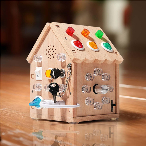 S Brinquedo Montessori De Placa Ocupada De Casa De Madeira,