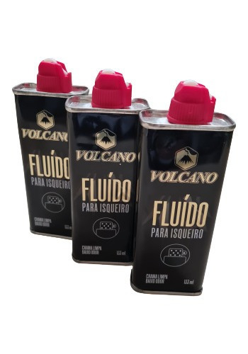 Atacado 3 Unidades Fluido Para Isqueiro Volcano Premium