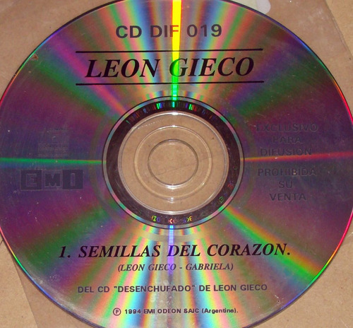 Leon Gieco Semillas Del Corazon Cd Single Promo / Kktus