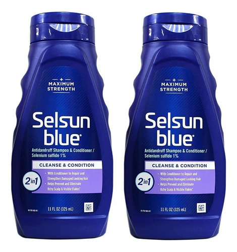 Pack 2 Shampoo Selsun Blue 2 In 1 Shampoo + Acondicionador