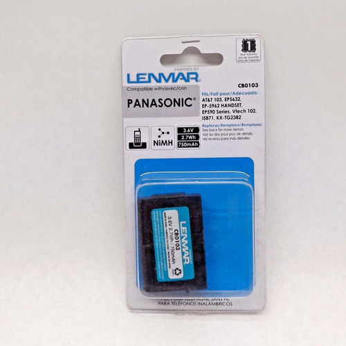 Lenmar Cb0103 Nimh Rechargeable Battery For Panasonic Aam