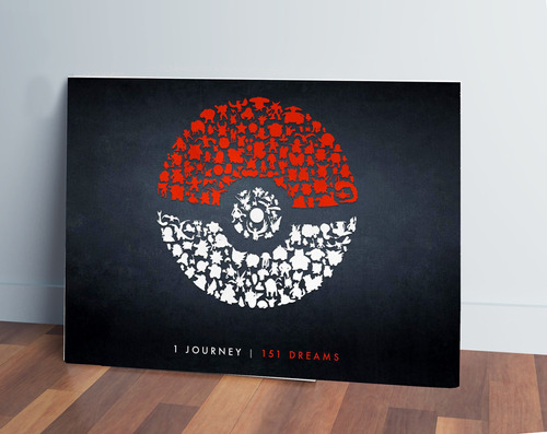 Cuadro Pokemon Go 493 70x100 Mdf Memoestampados