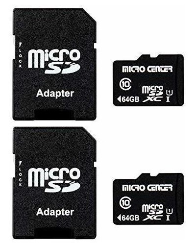 Pack X2 Tarjetas Micro Sd 64gb Con Adaptador