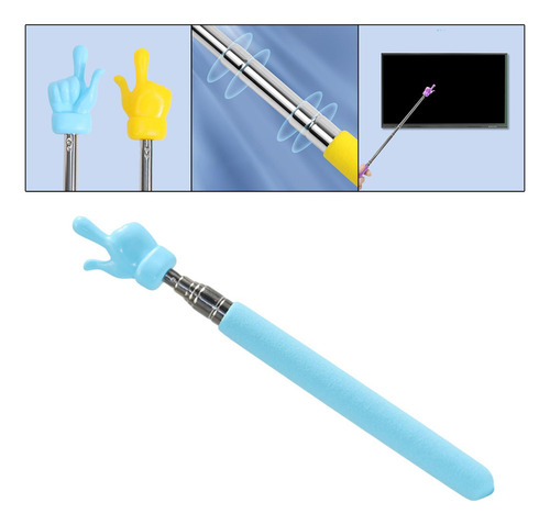 Puntero De Mano Puntero De Aula Decorativo Retráctil Azul