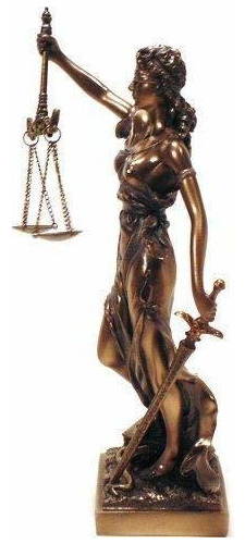 12 5 Pulgadas De Bronce Fundido Frío Lady Justice Esca...