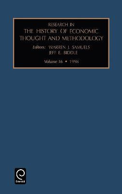 Libro Research In The History Of Economic Thought And Met...