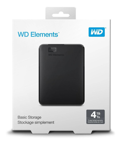 Western Digital Disco Rigido Usb 4tb Elements Usb 3.0