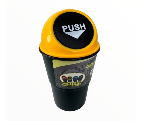 Imagen 2 de 6 de Mini Cesto Tachito Tacho Basura Amarillo Auto Camioneta