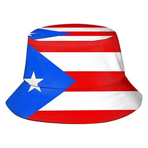 Sombrero De Pescador Bandera De Puerto Rico