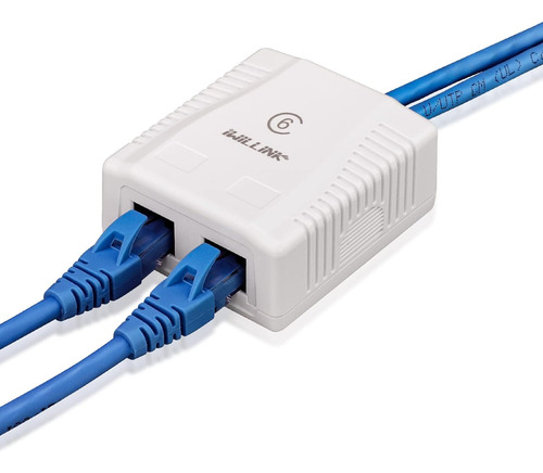 Iwillink Cat6 Ethernet Caja De Montaje En Superficie, 2 P...
