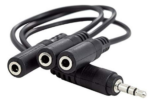 3.5mm Ancable (1-8  ) Trs 1 Macho A 3 Mujer Stereo 3-way Spl