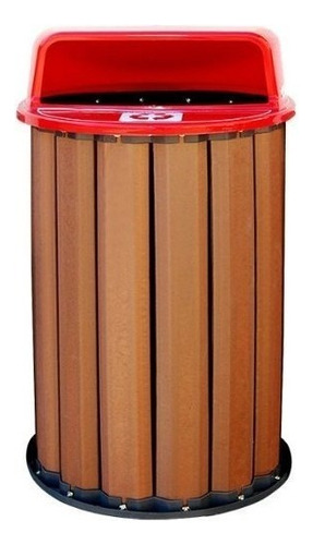 Lixeira Ecologica Para Coleta Seletiva 90l Diversas Cores Cor Vermelho
