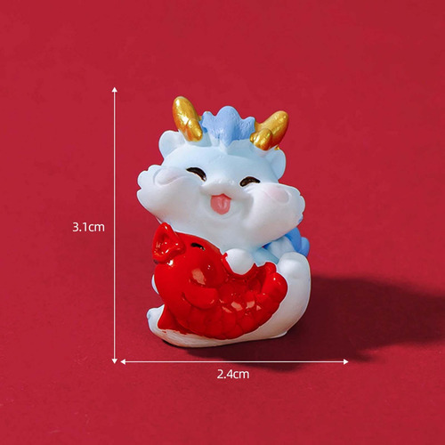 Mini Figura De Dragón Decorativa Para Chimenea, 6 Uds.