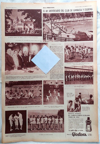 Geba Club Gimnasia Y Esgrima 80 Aniversario 1961 La Prensa