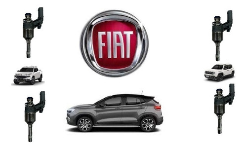 Kit 4x Bico Injetor Original Fiat Fastback Pulse Toro 1.3 T