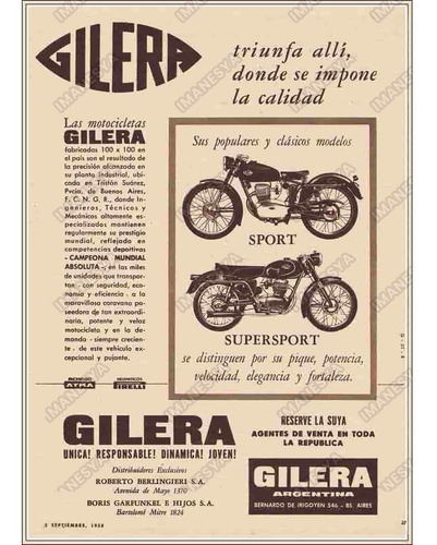 Imagen 7 de 9 de Gilera 150 Super Sport 1958