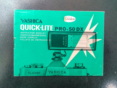 Instructivo Flash Yashica Quick-lite Pro-50dx De Los 70s
