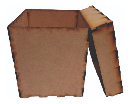 6 Cajas Cuadrada Mdf 10 Cm