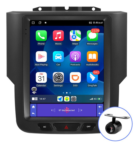 Estéreo Tesla Vertical Para Dodge Ram 1500 2014-19 A/a Auto