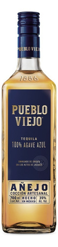 Caja Tequila Pueblo Viejo Añejo 700 Ml