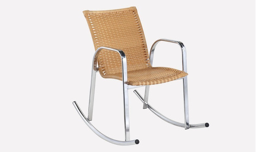 Sarah Móveis Masdaq cadeira de balanço varanda jardim junco fibra e aluminio