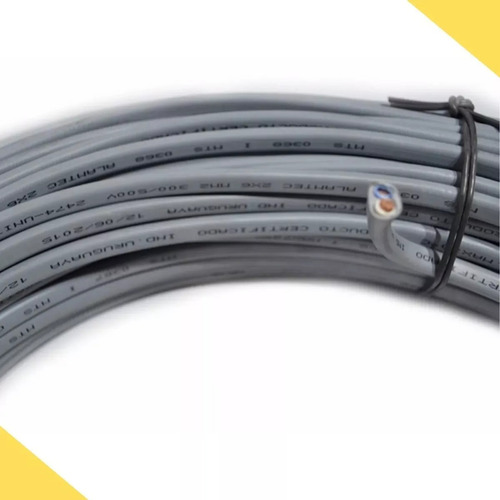 Cable Super Plastico Ute Entrada Luz 14 Mts 2x6 Lnf