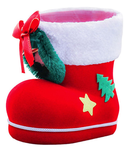 Bota De Dulces De Navidad Bolsa De Golosinas 14cmx14cmx8cm